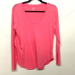 Old Navy size medium coral long sleeve top. Like new